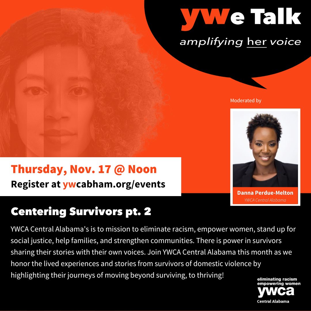 Join us for our last #YWeTalk of the year! Today we're talking to survivors of #domesticviolence and hearing their stories of moving beyond the abuse and going from surviving to thriving. Join us at fb.watch/gSdgpquL60/