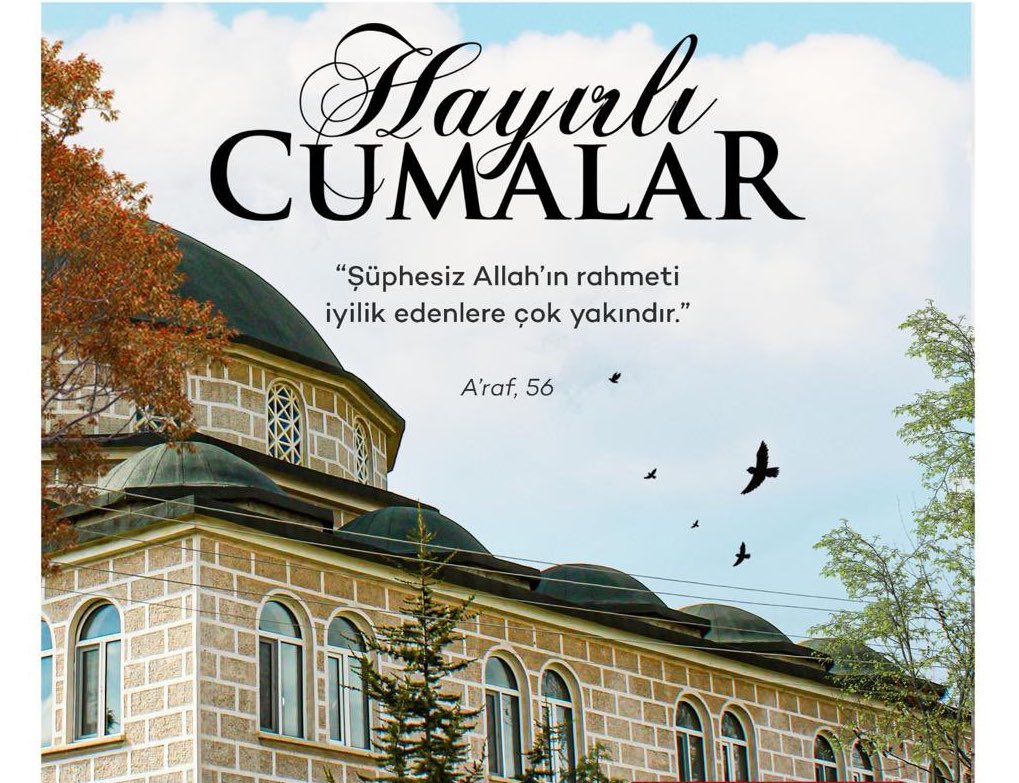 Allah’ın selamı, rahmeti, bereketi hepimizin üzerine olsun. 
#HayırlıCumalar

<a href="/kasapoglu/">Dr. Mehmet Kasapoğlu</a> <a href="/gencliksporbak/">Gençlik ve Spor Bakanlığı 🇹🇷</a>