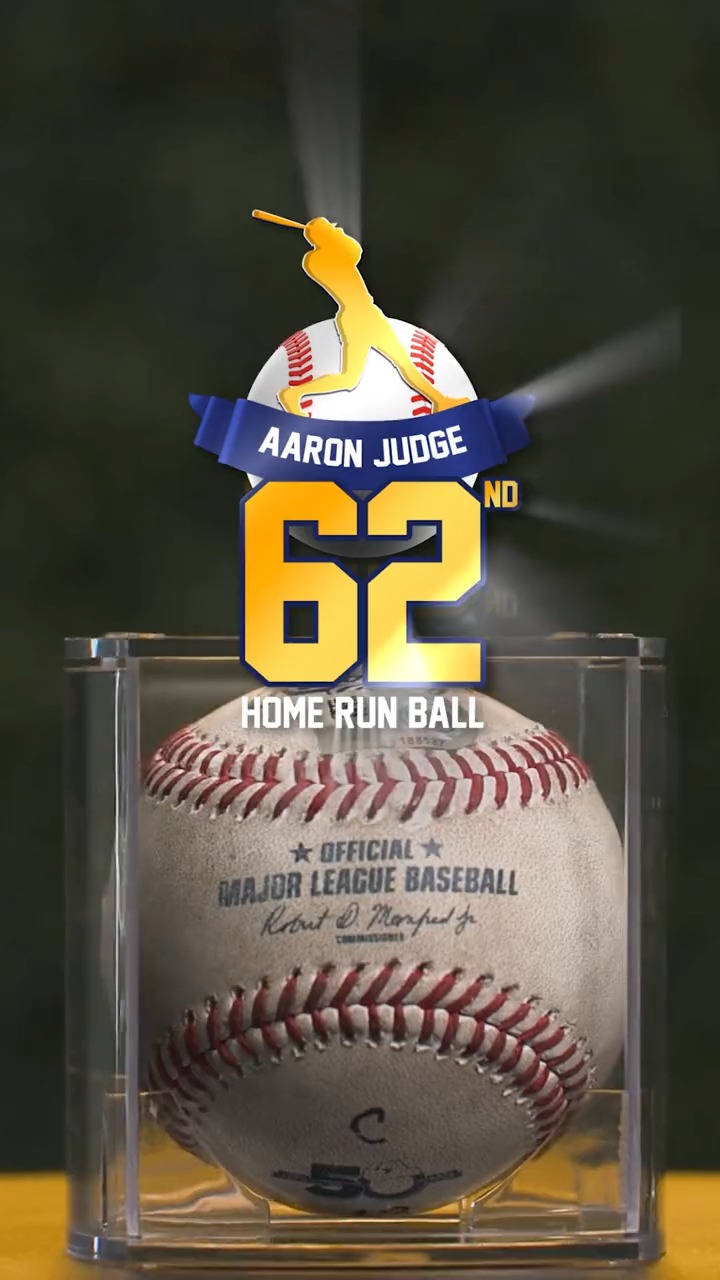 Goldin on X: ALL RISE! The Aaron Judge 6️⃣2️⃣nd Home Run Ball