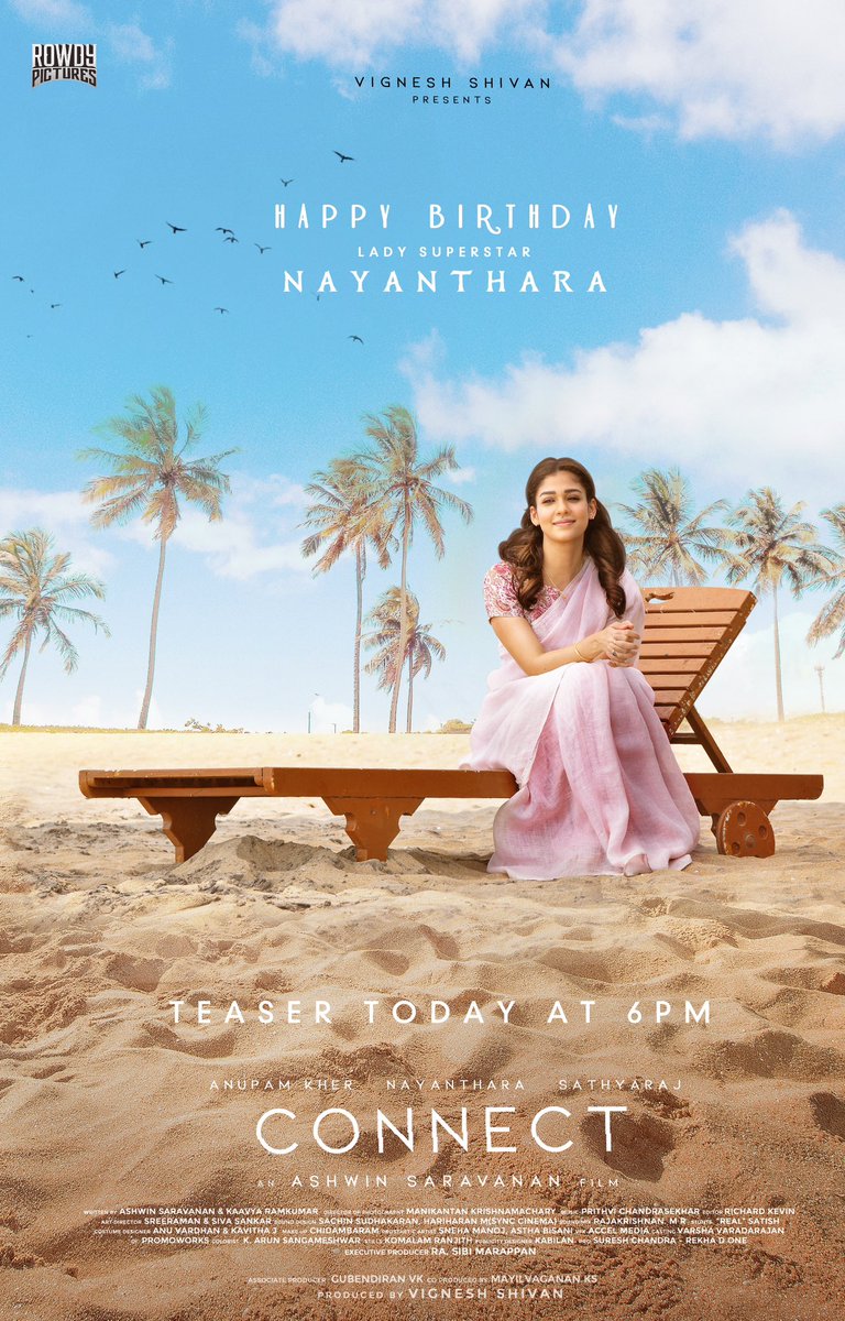 Rowdy_Pictures's tweet image. Happy Birthday to our Lady SuperStar! 🌟
#Nayanthara #LadySuperStar 
#Connect #ConnectTeaser From 6PM!

@VigneshShivN @AnupamPKher #Sathyaraj #VinayRai @Ashwin_saravana
@Rowdy_Pictures
