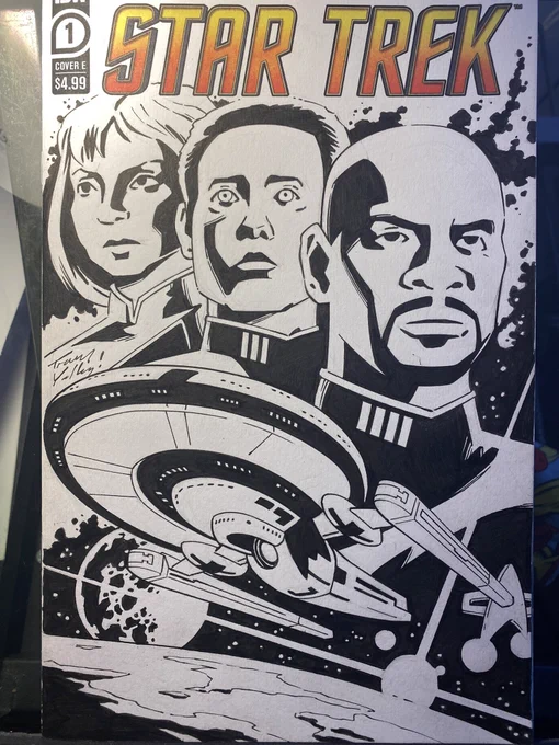 Sketch cover for @SWC_LoH from @SSFanJam
This was a ton of fun! 
I sure wouldn't mind doing more Trek covers Eh? @HeatherAntos?eeeeeeEEHHH???? 