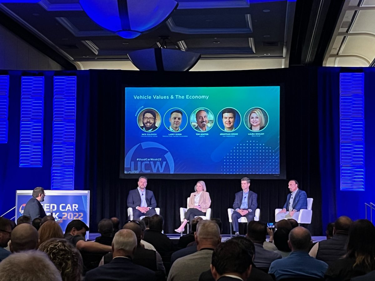NAutoAuctionAsn's tweet photo. NAAA is pleased to be at #usedcarweek22 this week in San Diego. President Garrison Hudkins provided opening remarks for Thursday's National Remarketing Conference, and Larry Dixon, VP, Auction Data Solutions, participated in Wednesday's "Vehicle Values and the Economy" panel. https://t.co/KQIsE2rIw0