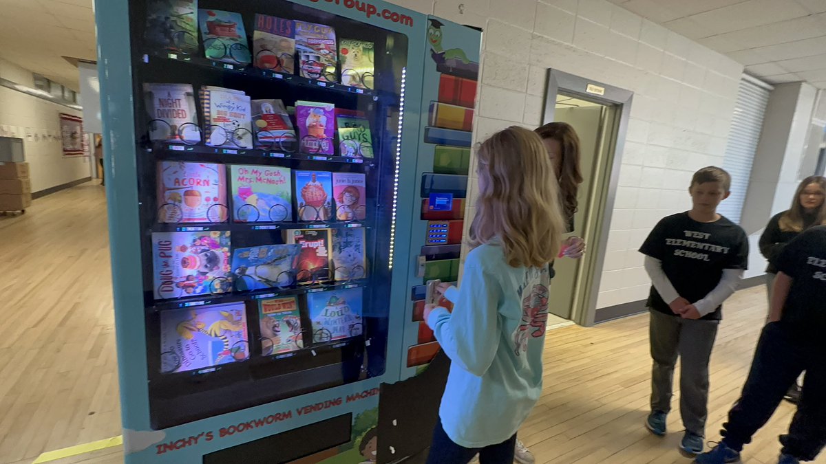ℤ𝕖𝕖𝕝. (@kithebun) on Twitter photo What an exciting day <a href="/wescullman/">West Elementary</a>! The revealing of the Book Vending Machine was a huge hit among faculty, students, and parents. The top AR point readers were the first to receive a coin to “purchase” a new book. <a href="/MrsKWhite_wes/">kristy white</a> @mrsharrisccs <a href="/westpta303/">west elementary pta</a> <a href="/kkallhoff/">Kyle Kallhoff</a> What an exciting day <a href="/wescullman/">West Elementary</a>! The revealing of the Book Vending Machine was a huge hit among faculty, students, and parents. The top AR point readers were the first to receive a coin to “purchase” a new book. <a href="/MrsKWhite_wes/">kristy white</a> @mrsharrisccs <a href="/westpta303/">west elementary pta</a> <a href="/kkallhoff/">Kyle Kallhoff</a>