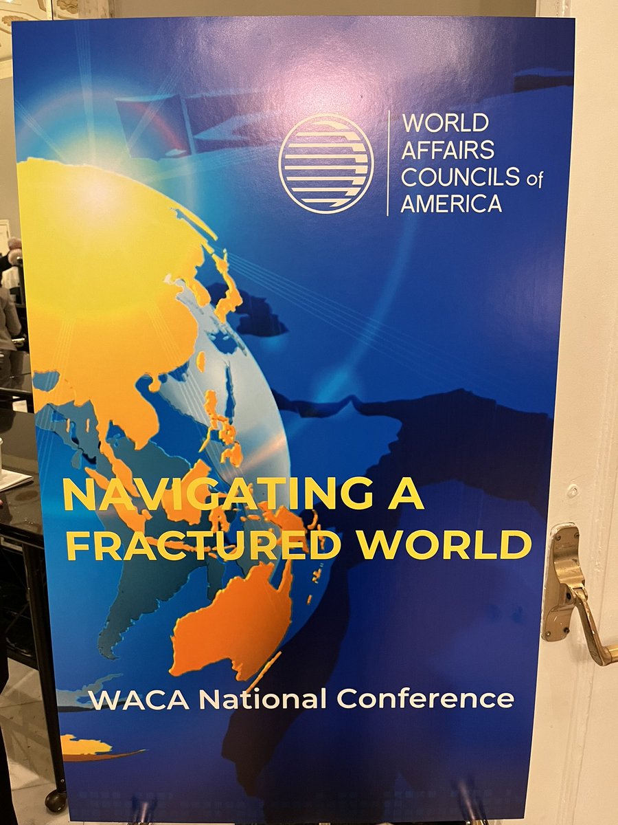 worldoregon's tweet photo. Student scholar Max Garcia, @uoregon, joins our Director of Programs Tim DuRoche and President @DOlsenWorld @WACAmerica #WACA2022 #NavigatingAFracturedWorld. https://t.co/jRQWQqoSNj