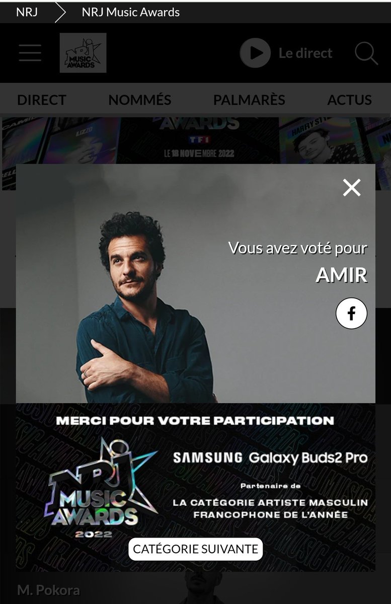 Virg62350's tweet photo. A voté ✅ #NRJMusicAwards 
Vote qui compte ×10 😇
Tu peux toujours compter sur nous 💪 @Amir_Off https://t.co/yDhWi6FrXw