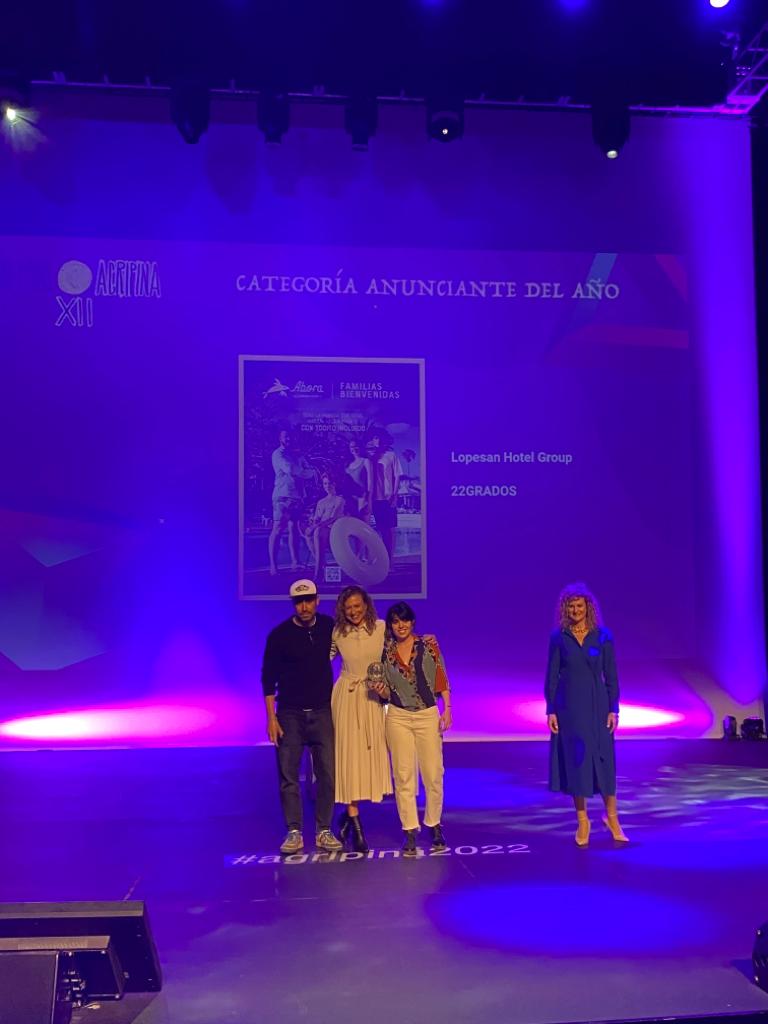 premiosagripina's tweet photo. Tercer ganador a la categoría #Anunciantesdelaño

¡¡Enhorabuena 22Grados!!🥳🥳

#agripina2022
#premiosagripina2022 https://t.co/2FNAuk3Xeu