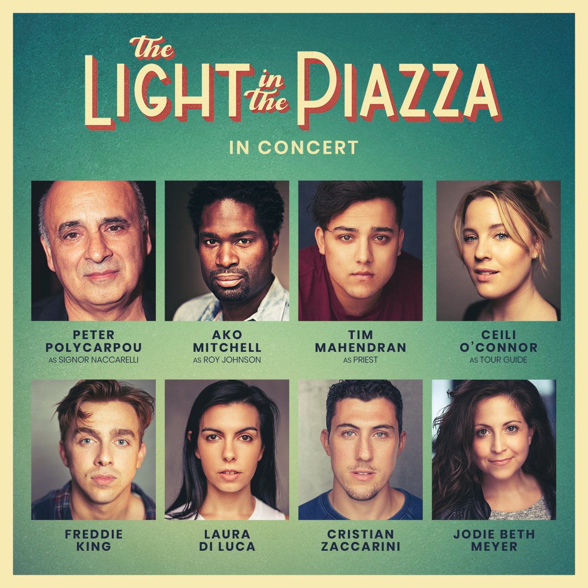 Quick Fantastic (@quickfantastic) on Twitter photo 🚨 PETER POLYCARPOU, AKO MITCHELL, TIM MAHENDRAN, CEILI O’CONNOR, FREDDIE KING, LAURA DI LUCA, CRISTIAN ZACCARINI & JODIE BETH MEYER join the cast of
✨The Light In The Piazza✨
Sunday 27th November 7PM <a href="/Yourallypally/">Alexandra Palace</a> • Tickets 🎟 available at alexandrapalace.com 🚨 PETER POLYCARPOU, AKO MITCHELL, TIM MAHENDRAN, CEILI O’CONNOR, FREDDIE KING, LAURA DI LUCA, CRISTIAN ZACCARINI & JODIE BETH MEYER join the cast of
✨The Light In The Piazza✨
Sunday 27th November 7PM <a href="/Yourallypally/">Alexandra Palace</a> • Tickets 🎟 available at alexandrapalace.com