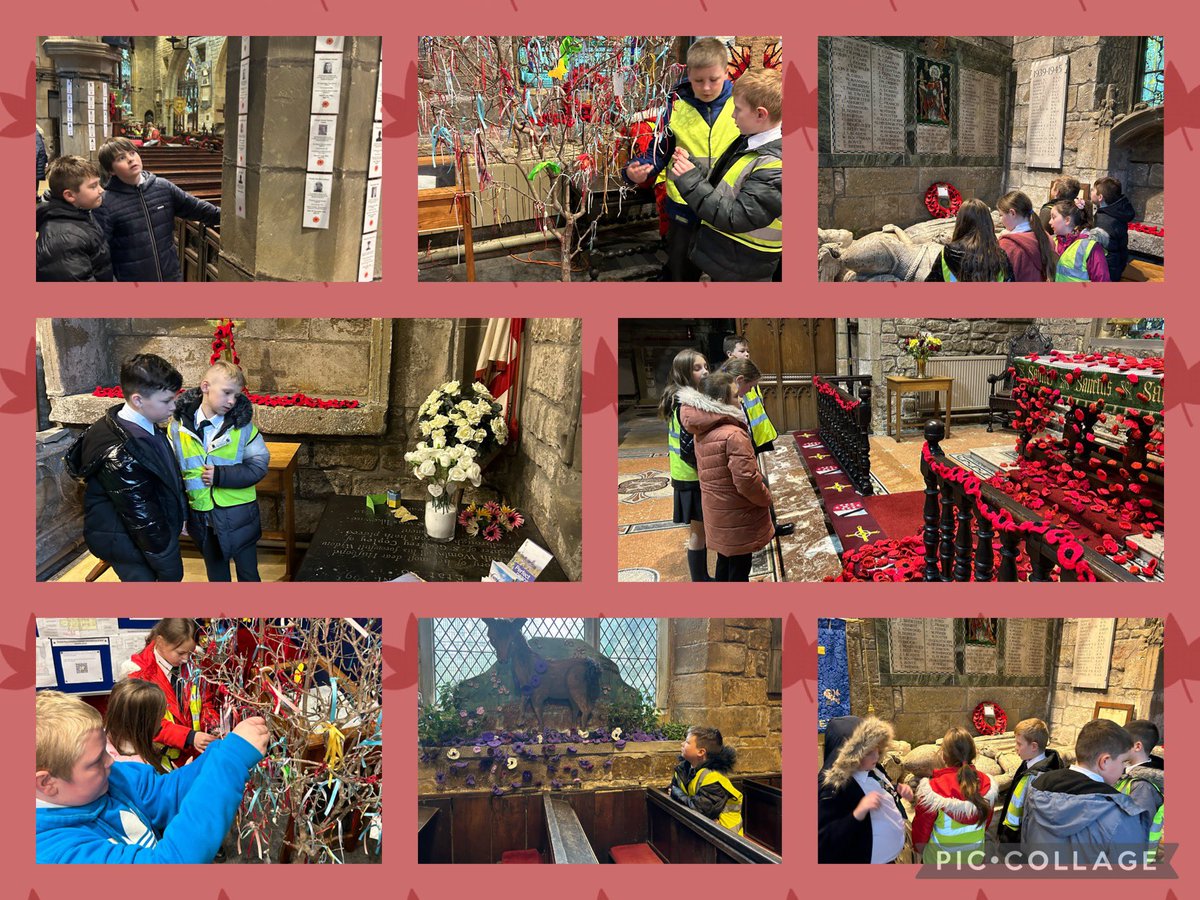 ASALeavers23's tweet photo. Early this week, we visited the church to see their Remembrance poppy displays and then the cenotaph; thinking about why each village/town built one. https://t.co/0pEtYSMYN2