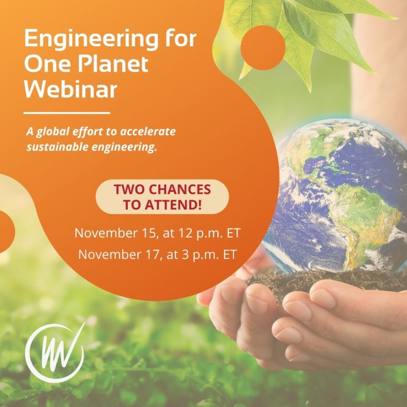 #Highered #engineering #educators: join today’s 3pm ET webinar to learn about the #EngineeringforOnePlanet Framework — a free, online tool to help integrate #environmental and social #sustainability into engineering curricula: lnkd.in/e69MK2Fy