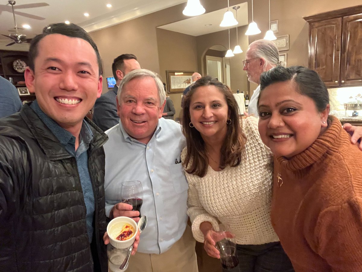 SamHanMD's tweet photo. Thank you Dr. Custer for the incredible legacy you have left in the Texas pediatric surgery world. 

Also excited for the chance to finally meet fellow Texas A&amp;M COM grad @bnaikma and reconnect with @JadeKumar! https://t.co/63aYVLAtwl
