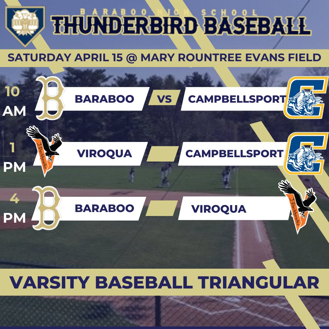 Baraboo High School Thunderbird Baseball (@thunderbird_bsb) on Twitter photo 