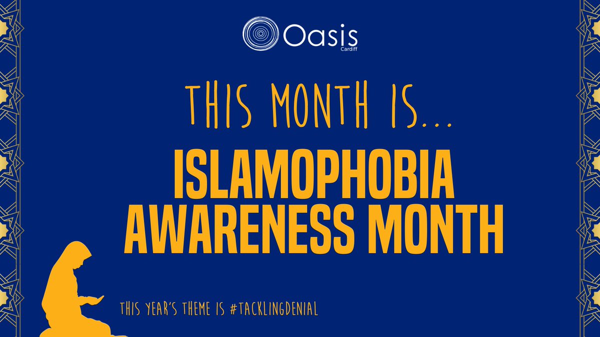 OasisCDF's tweet photo. This year’s theme is #TacklingDenial of Islamophobia. 🧕🏽
The denial of #Islamophobia can be seen in different forms in political and social spaces.
By denying islamophobia’s existence, we dismiss the lived experiences of many
Source: Islamophobia Awareness Month
#IAM22 https://t.co/BZOOGQFjh4