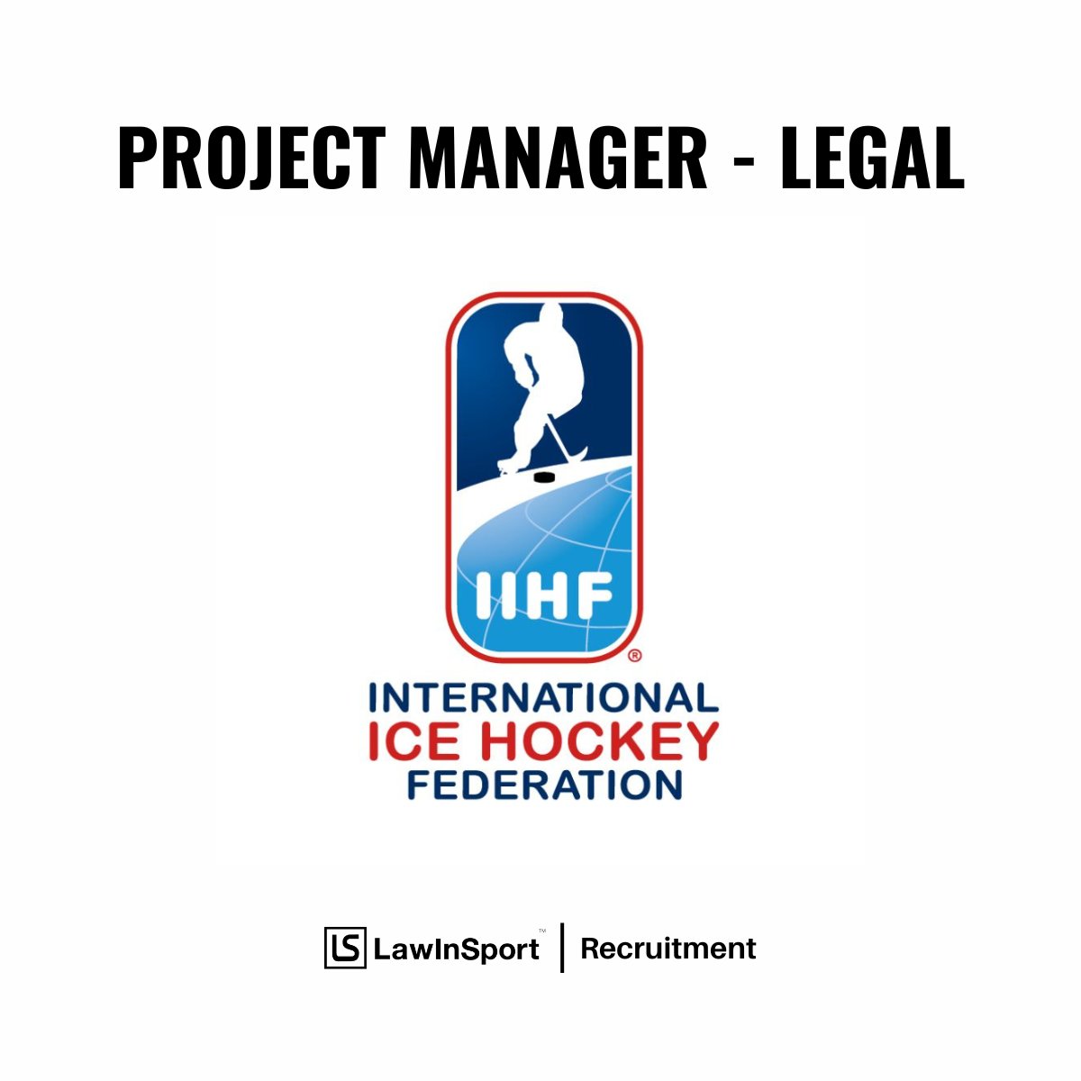The International Ice Hockey Federation are recruiting for a Project Manager to join their legal team. Responsible for redrafting the IIHF’s main legislative documents, with the goal to create an IIHF Legal Handbook &amp; more. 

<a href="/IIHFHockey/">IIHF</a> 

Apply here: bit.ly/3EefJ7P