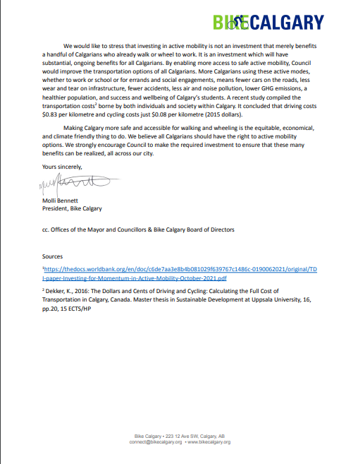 bikecalgary's tweet photo. Open letter to City Manager David Duckworth as well as the Offices of the Mayor &amp; Councillors. We have questions about active transportation spending the #yyccc budget. We look forward to responses from City Admin and City Council. https://t.co/VTe7AQpSEf
