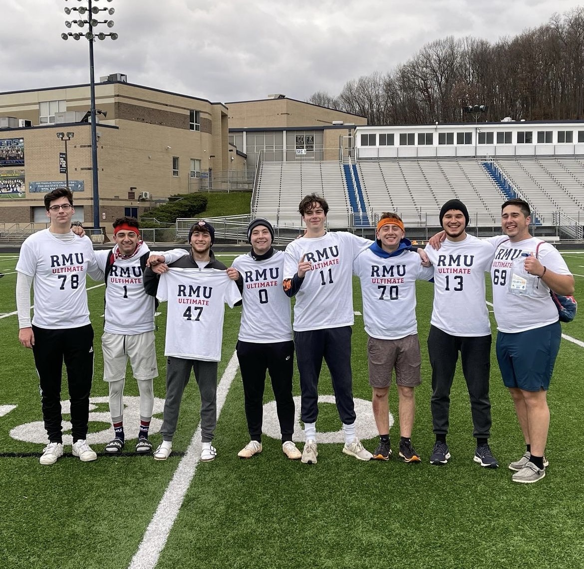 Last week, the ultimate frisbee club team picked up their first win in program history! 👏 RMU beat Pitt Johnstown, 11-10.