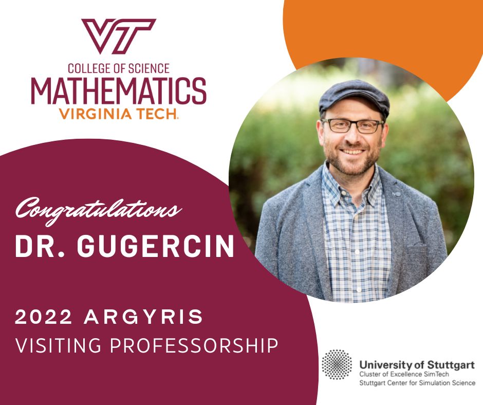 Virginia Tech Department of Mathematics (@vtmathematics) on Twitter photo 👏👏Congratulations to Dr. <a href="/SerkanGugercin/">Serkan Gugercin</a> on his recent professorship, presented to researchers who have drawn attention to themselves with pioneering work in the field of simulation technology.
simtech.uni-stuttgart.de/press/Argyris-…
<a href="/VT_Science/">Virginia Tech Science</a>
@SimTechStuttga2
<a href="/Uni_Stuttgart/">Uni Stuttgart</a> 👏👏Congratulations to Dr. <a href="/SerkanGugercin/">Serkan Gugercin</a> on his recent professorship, presented to researchers who have drawn attention to themselves with pioneering work in the field of simulation technology.
simtech.uni-stuttgart.de/press/Argyris-…
<a href="/VT_Science/">Virginia Tech Science</a>
@SimTechStuttga2
<a href="/Uni_Stuttgart/">Uni Stuttgart</a>