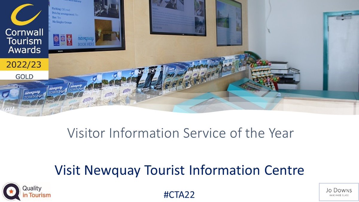 CornwallTA's tweet image. Congratulations Visit Newquay Tourist Information Centre @Tourism_Newquay winning #Gold for #visitorinformation at #cta22