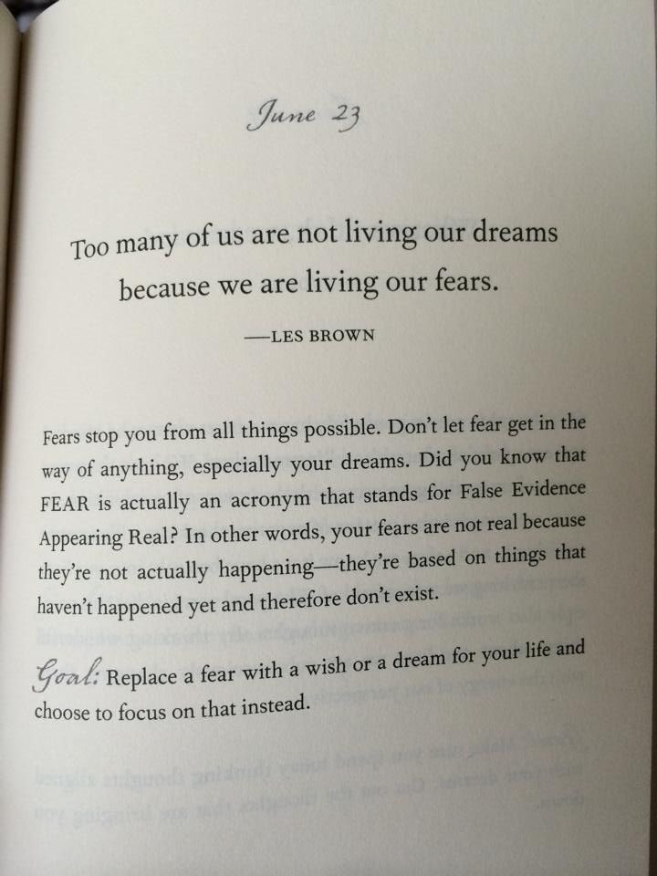 don’t let fear get in the way
