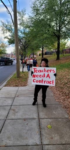 WTUTeacher's tweet photo. .⁦@WTUTeacher⁩ sending clear message #FairContractNow https://t.co/p72JZ8H9Cc