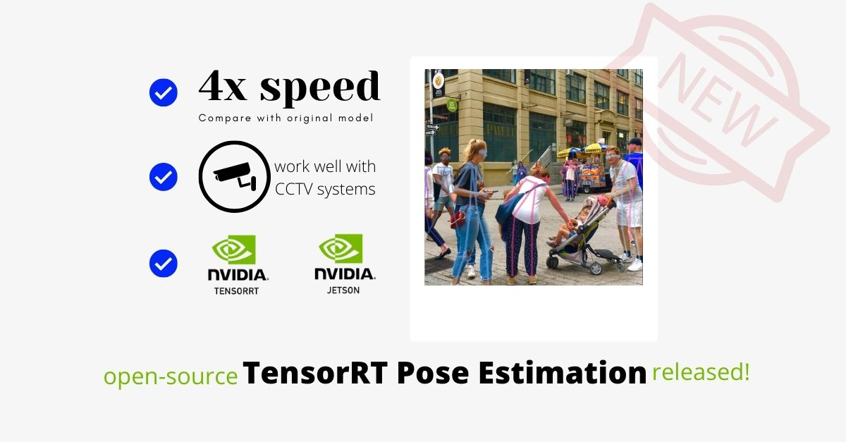 Galliot_us's tweet photo. Galliot's #OpenSource #TensorRT version of the #OpenPifPaf Pose Estimation model is deployable on #NVIDIAEmbedded platforms (#jetson).
It shows desirable performance on real-world CCTV data for real-time #VideoAnalytics applications.
📍 https://t.co/DdRuINnob8 https://t.co/TWA7P1XP9C