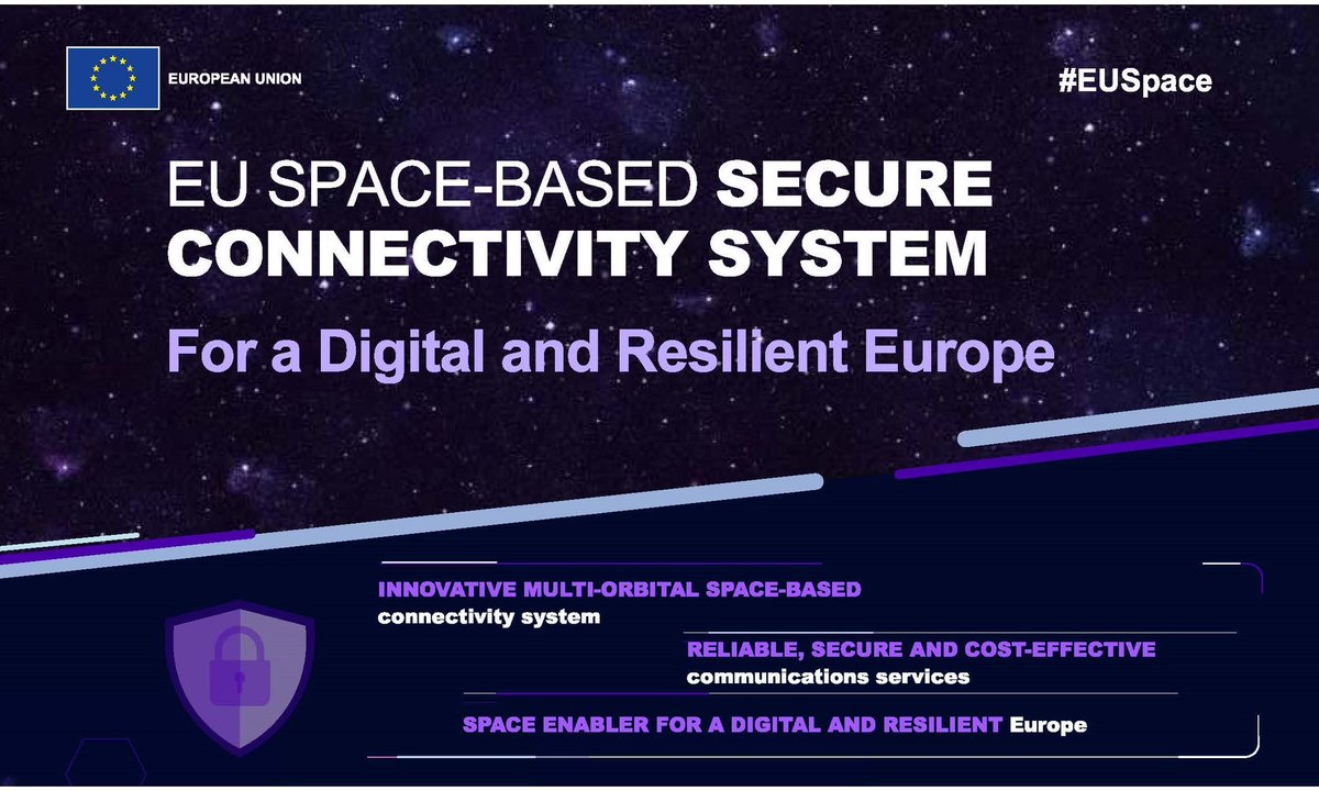 📢 We have a deal‼️

The new  #EU #SecureConnectivity constellation 🇪🇺🛰️will soon be a reality!

Commissioner <a href="/ThierryBreton/">Thierry Breton</a> 🗣️ "A big step for our resilience — and a giant leap for our tech sovereignty." 

defence-industry-space.ec.europa.eu/eu-space-polic…

#EUSpace 🇪🇺🛰️