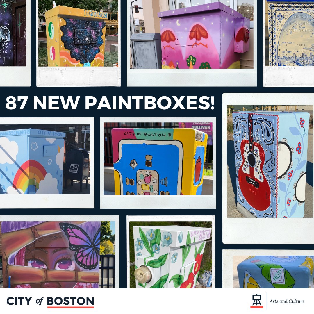 ArtsinBoston's tweet photo. This year’s PaintBox program supported new artwork by 87 local artists across 17 neighborhoods. 

Take a look at the PaintBox map to see which ones are near you, and plan a walking tour in your neighborhood! https://t.co/Tfp9HuXSib https://t.co/LFf5WasC8B