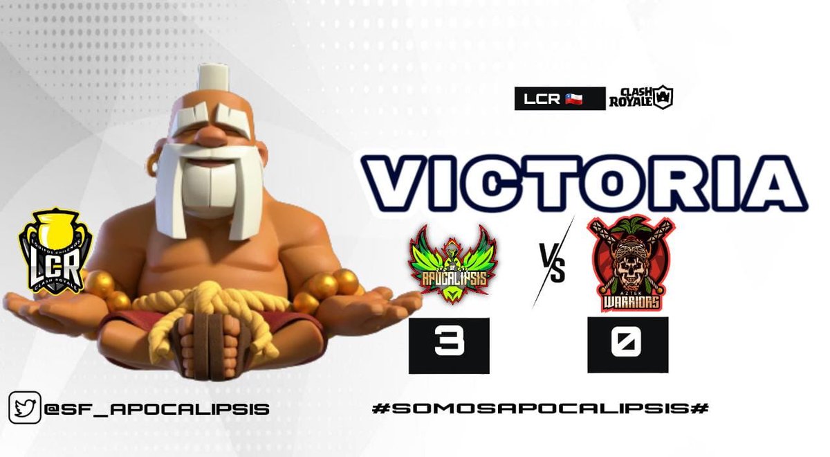 Match day / #clashroyalconchill🌶 empezando los play off los fénix salieron ala arena a defender el título llevándose la victoria contra un gran rival Ggs 

🏆 <a href="/LideresCRchile/">🏆LCR</a> 
🥊 <a href="/AztekWarriorsGG/">Aztec Warriors 🔥</a> 

#somosapocalipsis 

Lets go SFA ! 🐉