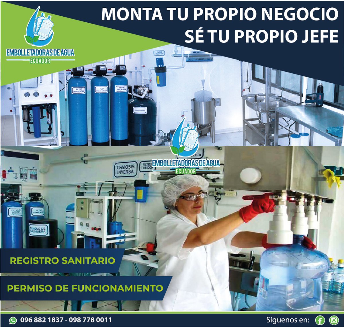 INFOWATERTECH1's tweet photo. 💧 𝐈𝐍𝐕𝐈𝐄𝐑𝐓𝐄 𝐄𝐍 𝐔𝐍 𝐍𝐄𝐆𝐎𝐂𝐈𝐎 𝐑𝐄𝐍𝐓𝐀𝐁𝐋𝐄 💧
👉TE OFRECEMOS VARIOS MODELOS DE PLANTAS EMBOTELLADORAS DE AGUA PURIFICADA; LAS CUALES SE ADAPTAN A TU PRESUPUESTO Y NECESIDAD 🤗
👉https://t.co/Gto5yO3AD1
📍Santo Domingo de los Tsáchilas, Av. Tsáfiqui #emprender https://t.co/BKMkSfnFSt