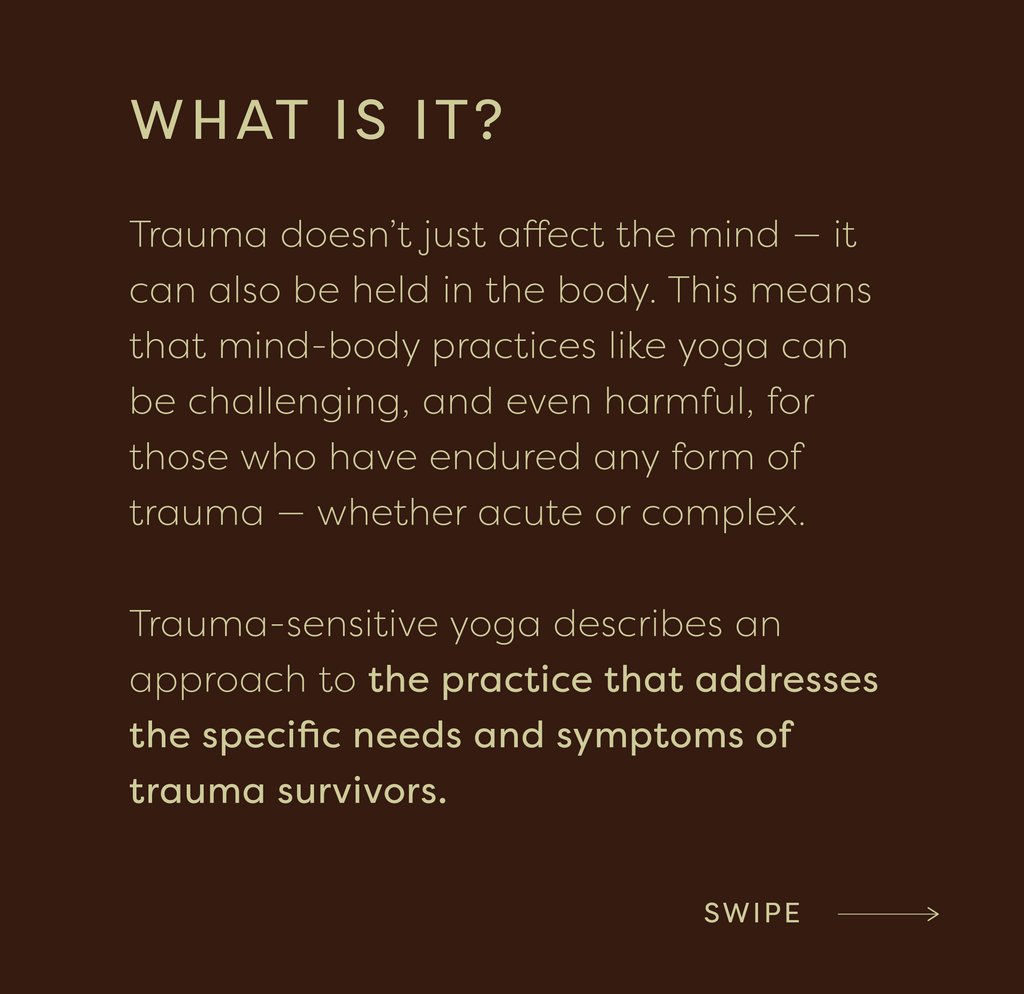 NewlyInstitute's tweet photo. #traumasensitiveyoga has been shown to improve sleep, concentration, #negativethinking, and regulating emotions.
#movementismedicine #traumainformed #traumahealing
#traumasensitive #yycmentalhealth #canadianmentalhealth #traumarecovery #selfcompassion https://t.co/Dw1gSrOs2X