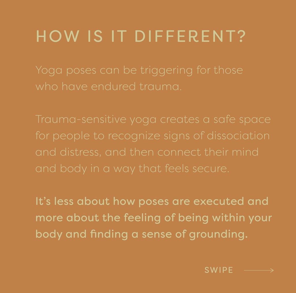 NewlyInstitute's tweet photo. #traumasensitiveyoga has been shown to improve sleep, concentration, #negativethinking, and regulating emotions.
#movementismedicine #traumainformed #traumahealing
#traumasensitive #yycmentalhealth #canadianmentalhealth #traumarecovery #selfcompassion https://t.co/Dw1gSrOs2X