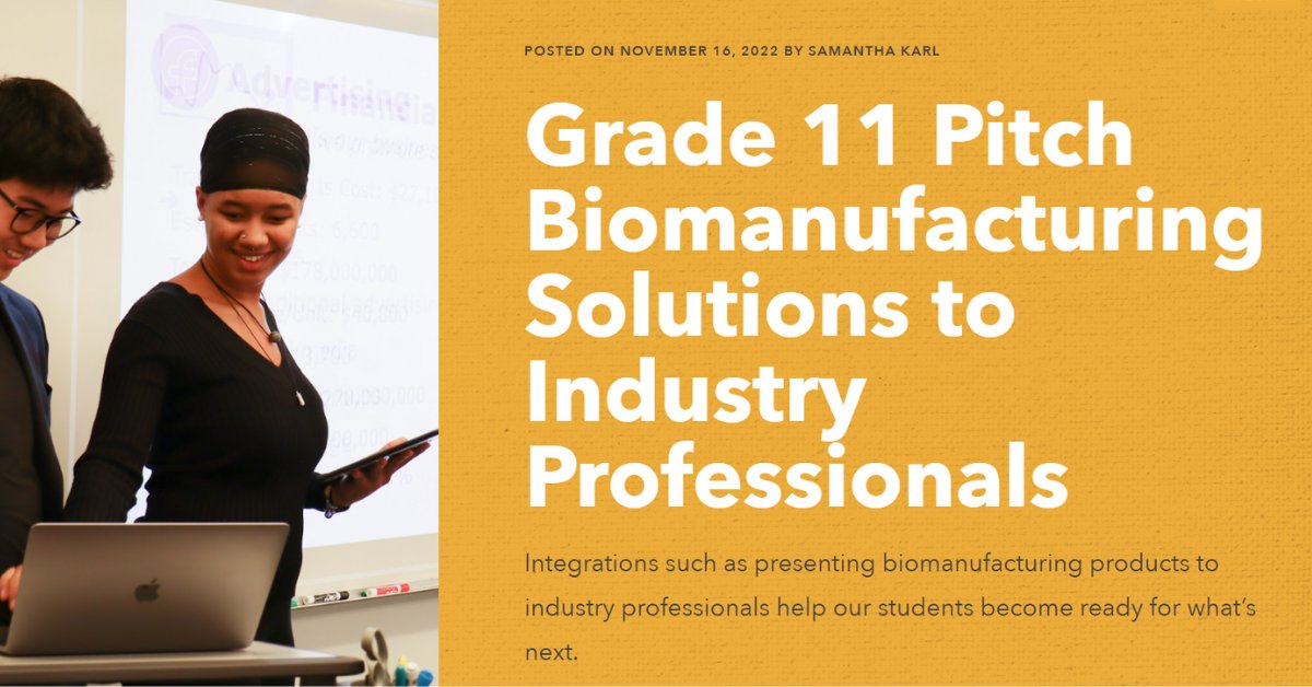 Read about how the <a href="/armi_usa/">ARMI | BioFabUSA</a> BioTrek program helped students from the  <a href="/HelloNEIA/">New England Innovation Academy</a> explore job opportunities in the emerging biomanufacturing industry!

ow.ly/QLJr50LHjWn

#ewd #educationworkforcedevelopment #innovation #inspiration