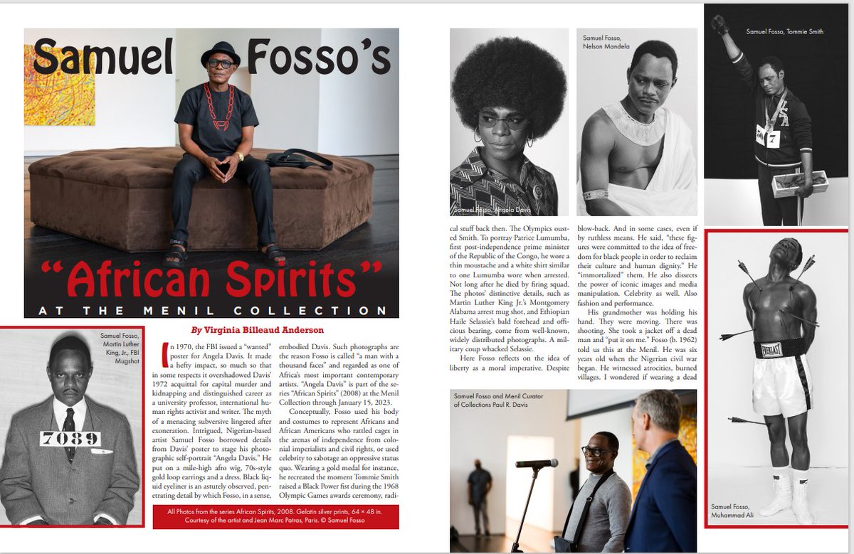 VirginiaBillea1's tweet photo. Hope you check out my new mag article Samuel Fosso’s “African Spirits” Menil Collection #Photography #SelfPortrait #SamuelFosso #Menil #MenilCollection @MenilCollection
https://t.co/HzB1UXRHiQ https://t.co/YXVyltTH8p