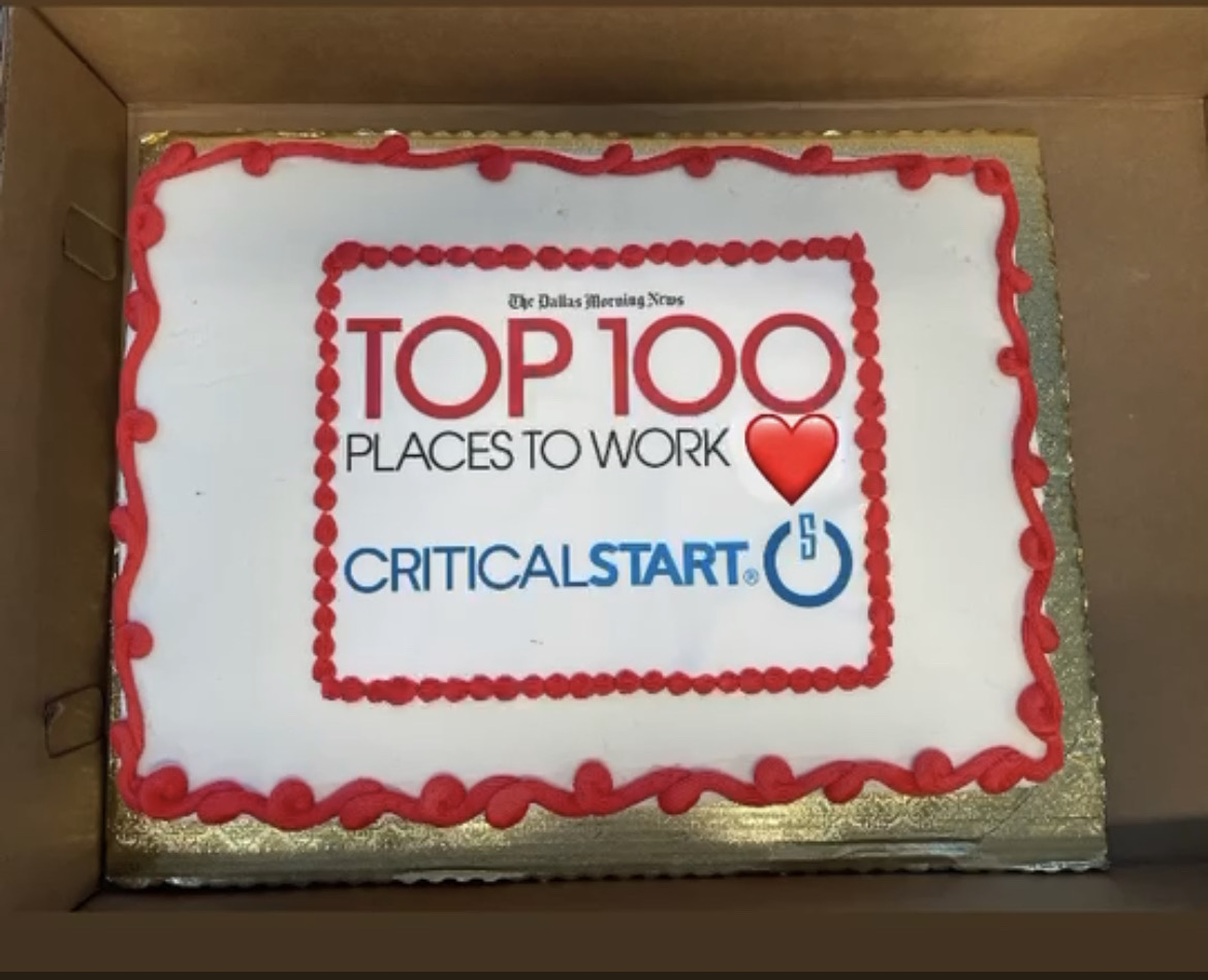 CRITICALSTART's tweet photo. Our #CriticalCrew had a great time celebrating our ranking 11th on the Dallas Morning News' Top 100 Places to Work in Dallas! Check out our press release for details on the esteemed list. https://t.co/bTQotpnT6n #officeparty #bestplacetowork #mdr #cybersecurity https://t.co/Q7WcMjCB3s