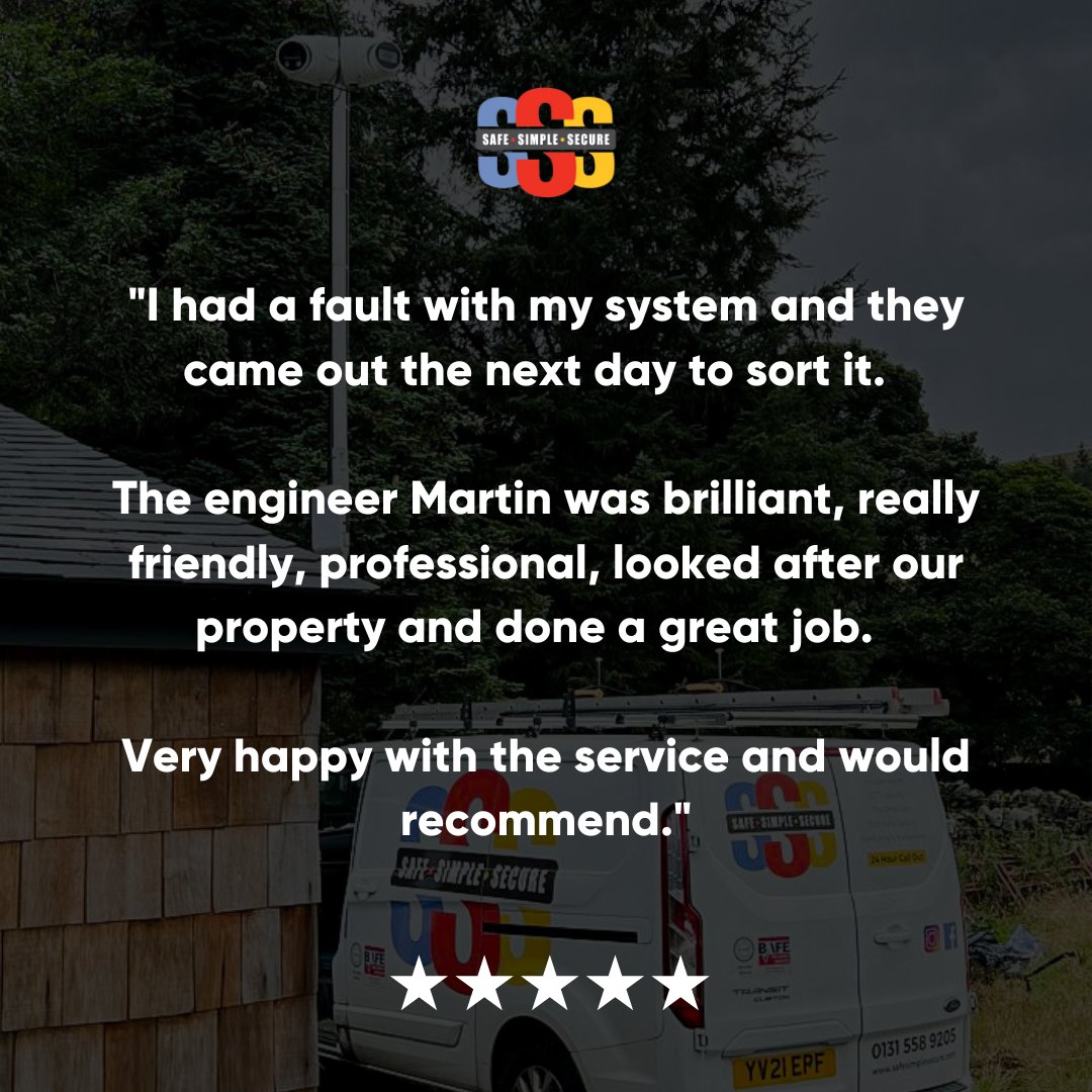 SafeSimpleSec's tweet image. We pride ourselves on our professional service and always put the customer at the forefront! 👏🏼

Looking for a professional and friendly security service? Get in touch: 

🔵 T: 0131 558 9205
🔴 E: info@safesimplesecure.com
🟡 W: safesimplesecure.com