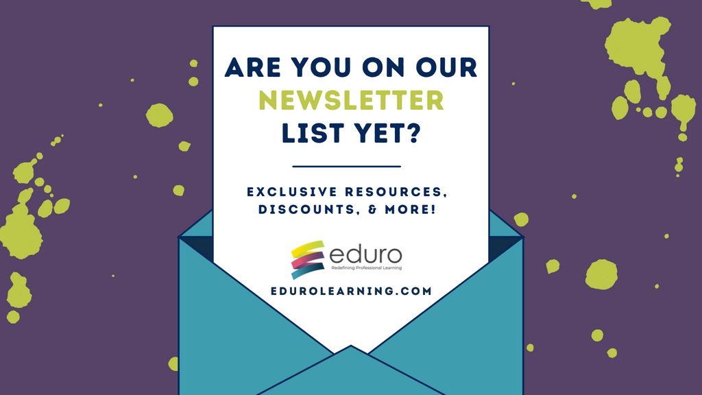 EduroLearning's tweet photo. ❓Are you on our newsletter list? 

💥 Subscribers get exclusive resources, discounts &amp; more!

🔗 Sign up today at https://t.co/yRe81Qmf6q 

#coachbetter #professionallearning #educoach #edutwitter #pd https://t.co/Gkk5XG5r9s