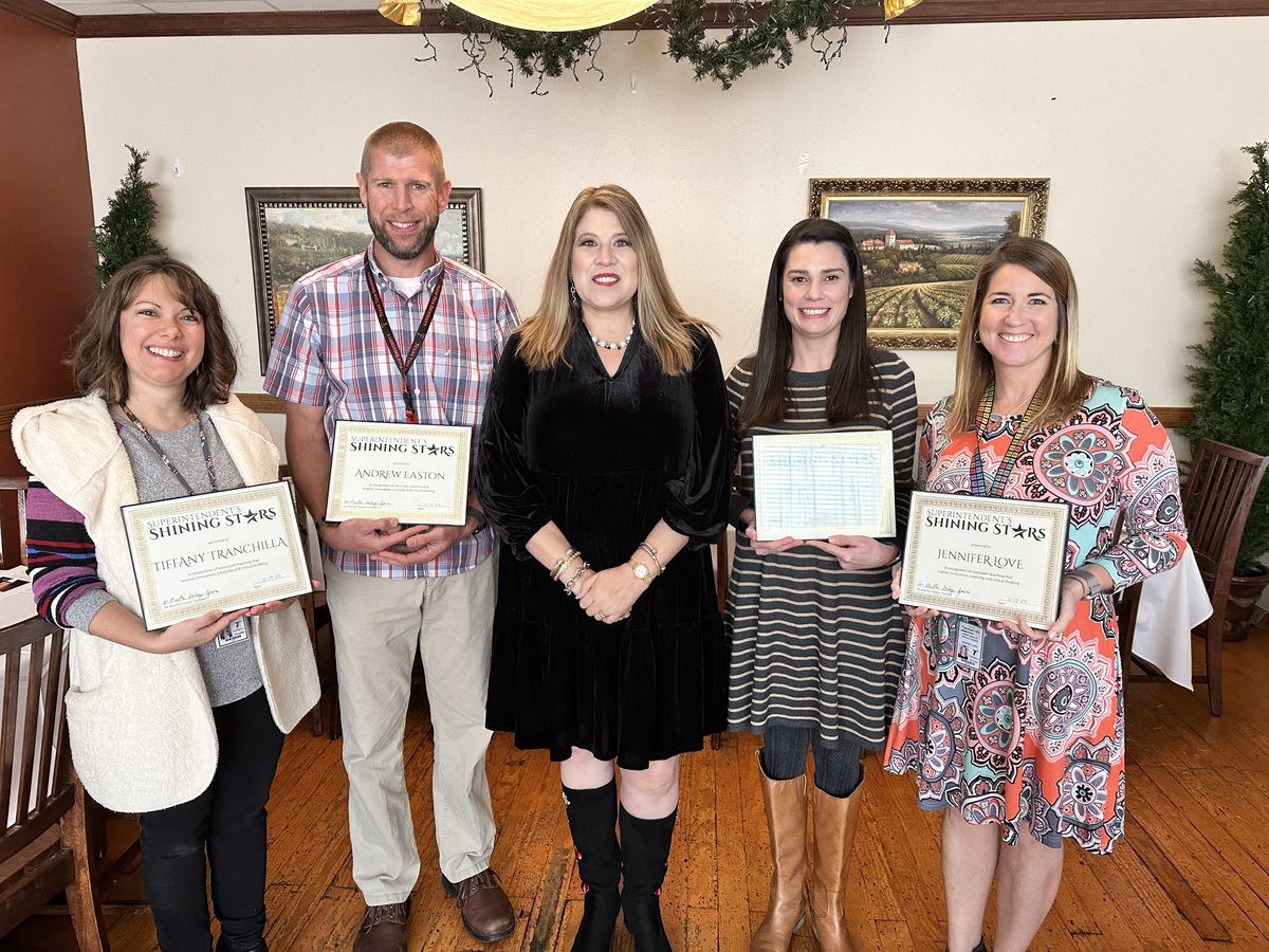 TomballISD's tweet photo. Congrats to our Fall '22 Superintendent Shining Stars! Thank you for your dedication to @TomballISD &amp; going above &amp; beyond as an educator. #DestinationExcellence

- Tiffany Tranchilla (@TISDLES1)
- Andy Easton (@TISDTMHS)
- Megan Johnson (@TISDCES)
- Jennifer Love (@TISDGLJHS) https://t.co/E7lUK8zdMH