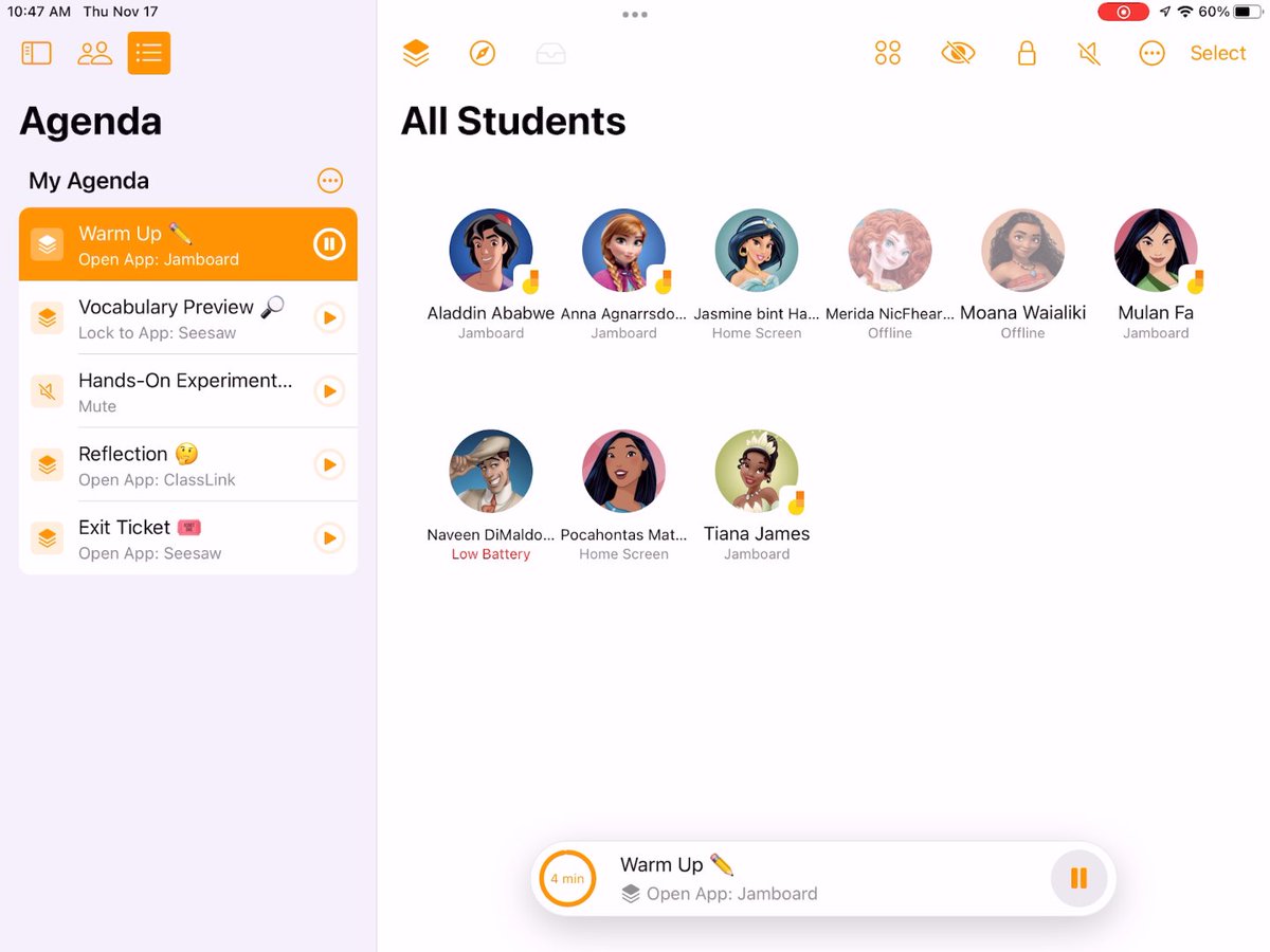 Elementary Ts!  Have you seen this??  Keep your kiddos on track with the new agenda feature in #AppleClassroom, complete with timers and commands to open and lock apps.  <a href="/OPSTech233/">OPS Tech 233</a> <a href="/OPSBlended/">T J Ulmer</a> 

Learn more:  support.apple.com/guide/classroo…