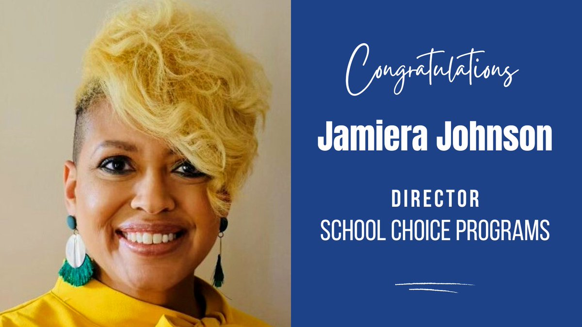 🎉 CONGRATULATIONS! Jamiera Johnson named Director of School Choice Programs!

Read more about this new position created to support administrators, teachers, and families in West Louisville ➡️ bit.ly/3Gq2Lq5.

#WeAreJCPS @JamieraJohnson