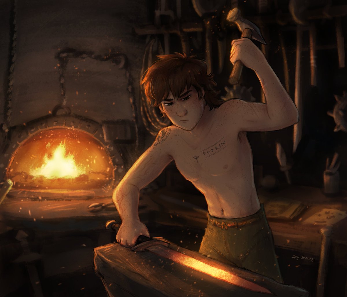 ivygeorgi's tweet photo. Here's my last-minute entry for the #ShirtlessHiccup competition! Had a lot of fun with the rendering.
@AudrieGreywind @RegardsRichard #HTTYD #Hiccup https://t.co/RvMOaUmAJM