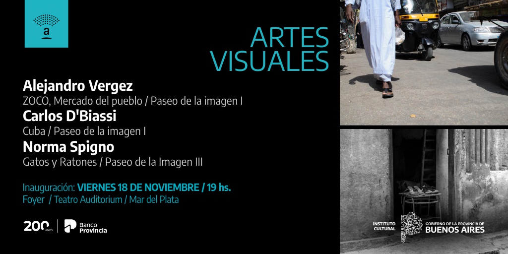 #ArtesVisuales Inauguran trees exposciones en los Paseos de la Imagen 
📌 Viernes 18/11 - 19hs. 
#CulturaBonaerense
Mirá:
