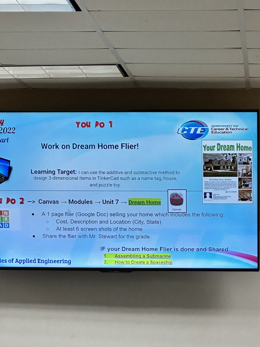 Ss in Mr. Stewart’s class working in <a href="/tinkercad/">Tinkercad</a> with 3d house drawings &amp; creating flyers to sell them <a href="/CTMSBulldogs/">Chisholm Trail Middle School</a> @AFontana24 #dreamhome #nisdit <a href="/NisdCTE/">NISD CTE</a> hope to see some <a href="/nisdexpo/">NISDExpo</a>