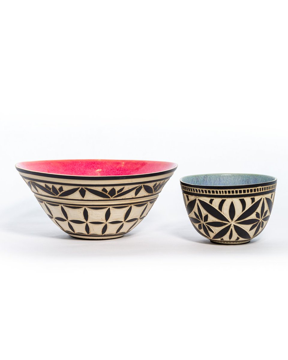 OenoGallery's tweet photo. NEW Arrivals from Toronto-based ceramic artist, Loren Kaplan. Kaplan is a master of porcelain. Her pieces range in size &amp; form with delicate botanical patterned carvings. All of these beautiful bowls &amp; vessels are on our website - visit https://t.co/ZVFDe5Y0ft for purchase info. https://t.co/q206vP9J2C