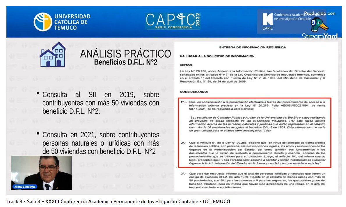 fmorales_ubb's tweet photo. Por la tarde, colega Jaime Landaeta del área tax, un tremendo docente formador de nuestra Escuela CPA, expone trabajo de investigación en #CAPIC2022 https://t.co/dp7wkfJt9S