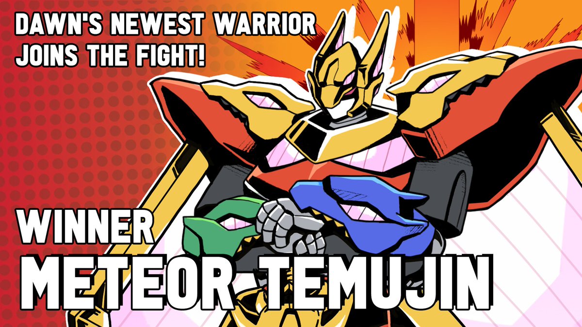 13amgames's tweet image. The votes are in! The count is over! And the winner is....
🥁 drumroll please 🥁
Meteor Temujin, the combining ATOM!
Thank you everyone for your votes! Our engineering team is already hard at work to make the coolest combining robot you've ever seen! #DawnoftheMonsters