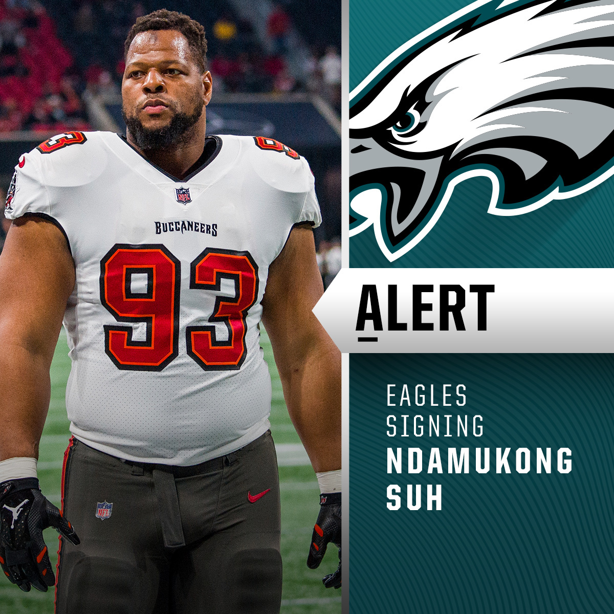 Eagles signing free-agent DT Ndamukong Suh to a one-year deal. (via @RapSheet)