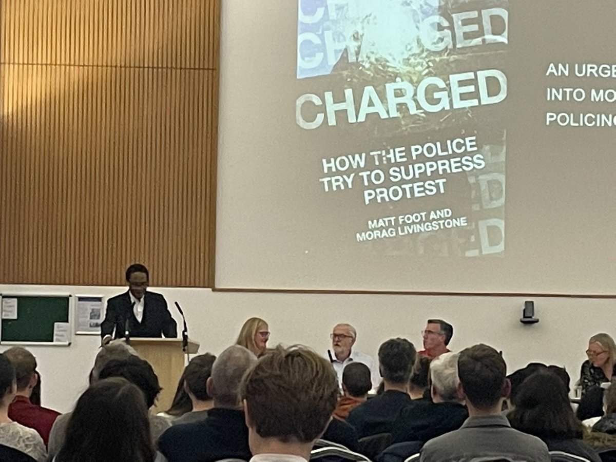 Great to be here at the  <a href="/SocialistLawyer/">Haldane Society</a> book launch of “Charged: How the Police Try to Suppress Protest” by <a href="/moraglivingst/">Morag Livingstone</a> &amp; <a href="/MattFoot2/">Matt Foot</a> If you haven’t read the book get it here. versobooks.com/books/3977-cha…
