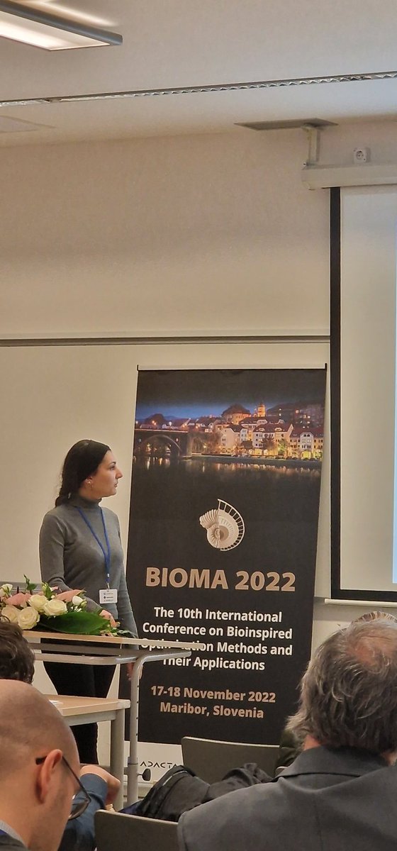 Ana <a href="/AnaNikolikj/">Ana Nikolikj</a> and Margarita <a href="/MargAnt0/">Margarita Antoniou</a> presented their work at the BIOMA 2022 conference in Maribor today. #BIOMA2022