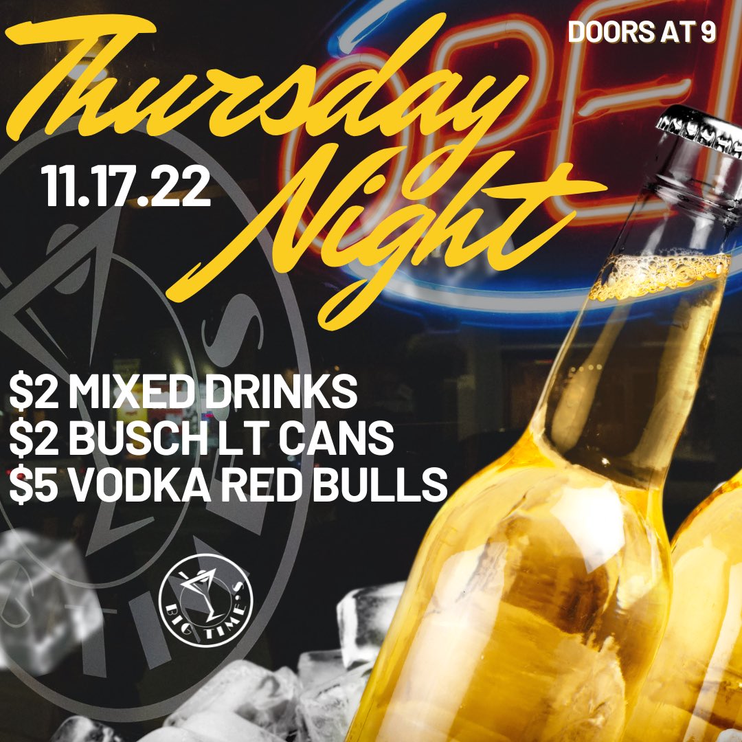 Warm up with us starting at 9 PM with these specials!