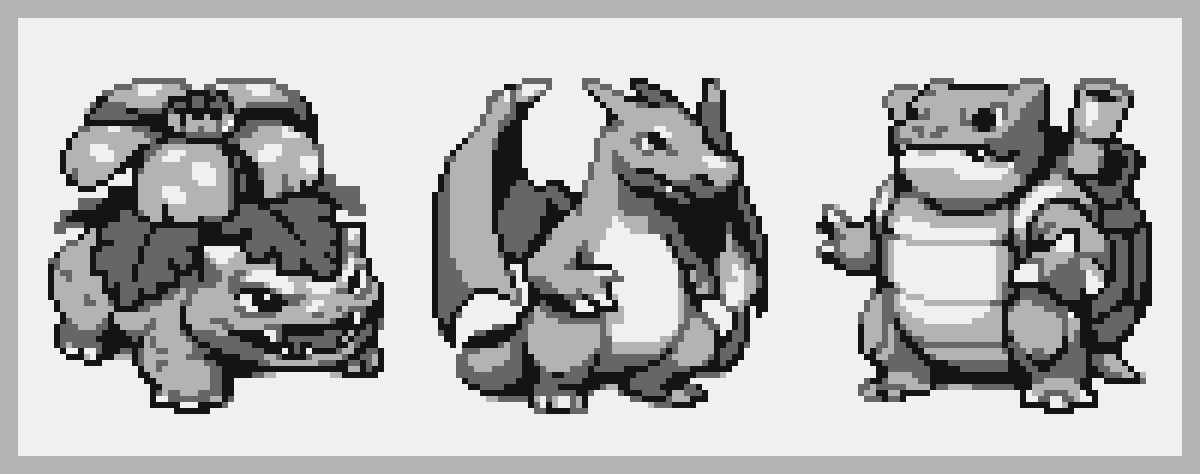 If you're going to pixel Venusaur you're required to pixel Charizard and Blastoise as well. Them's the rules.