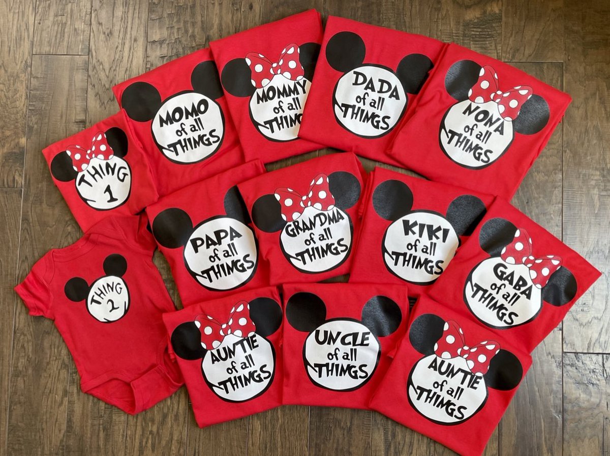 What’s your personality? “ Thing 1 Thing 2”WE GOING TO DISNEY✈️ 😍😍❤️❤️❤️ You asked we delivered 👉🏾On SALE NOW “Our Things” Family Tees !!! 🥰😘 #disney #disneyland   #disneyworld   #disneygram #lego   #disneyprincess #etsy #mickeymouse #TuesdayMotivaton    #wdw #Minnie #cali